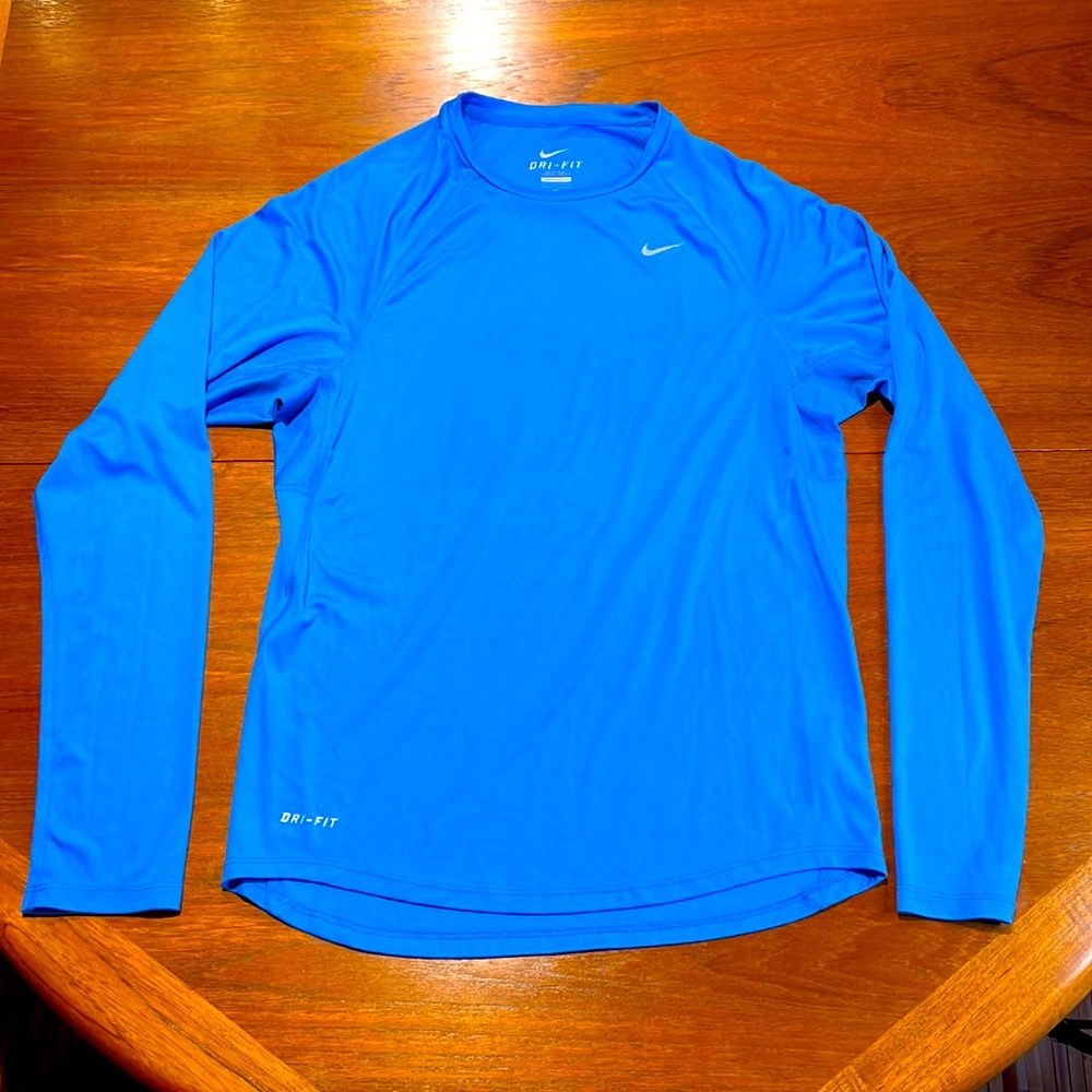 Nike long sleeve dri-fit blue shirt quick dry Small